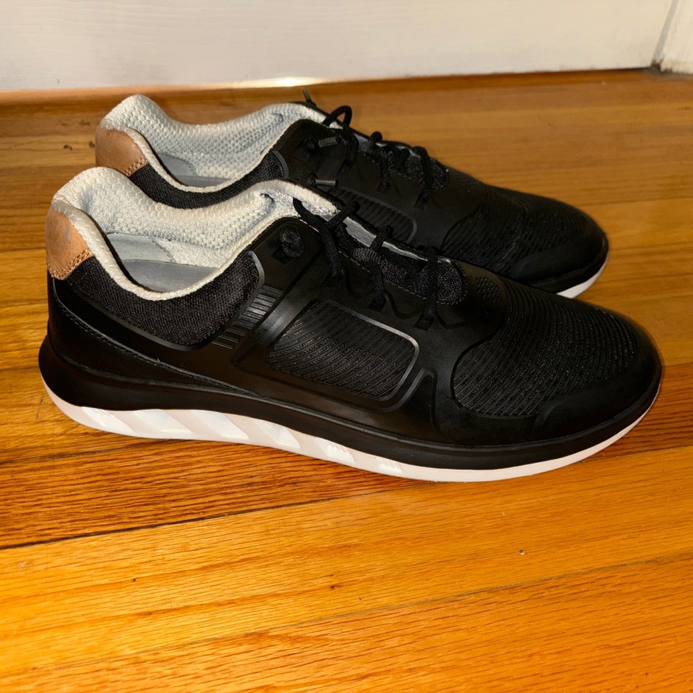 Slip-on Memory Foam Dress Shoe Oxford Activate U-Throat Black Leather size 11